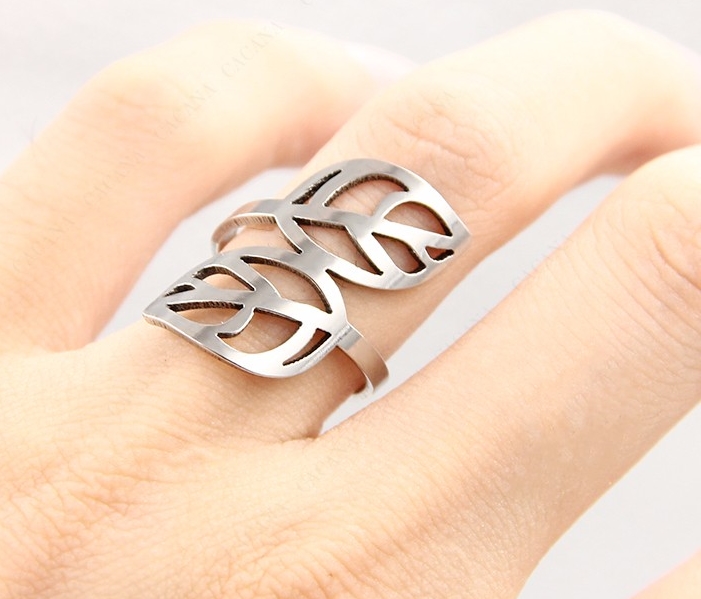 Prsten listy (ocelový) 2