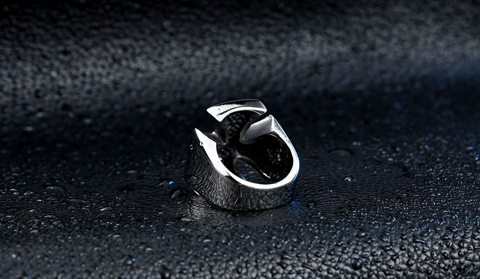 Prstýnek kříž (ocel) 7