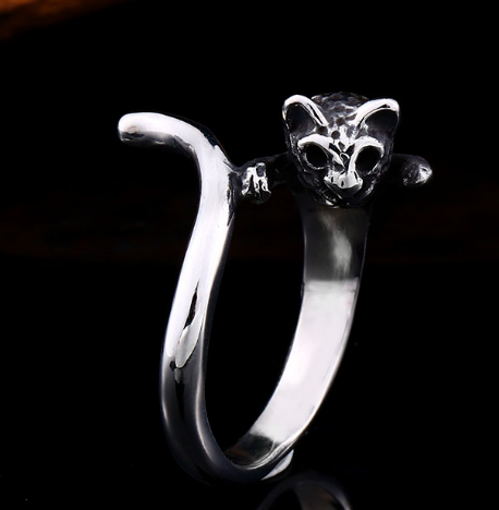 Prsten kočka (ocelový)