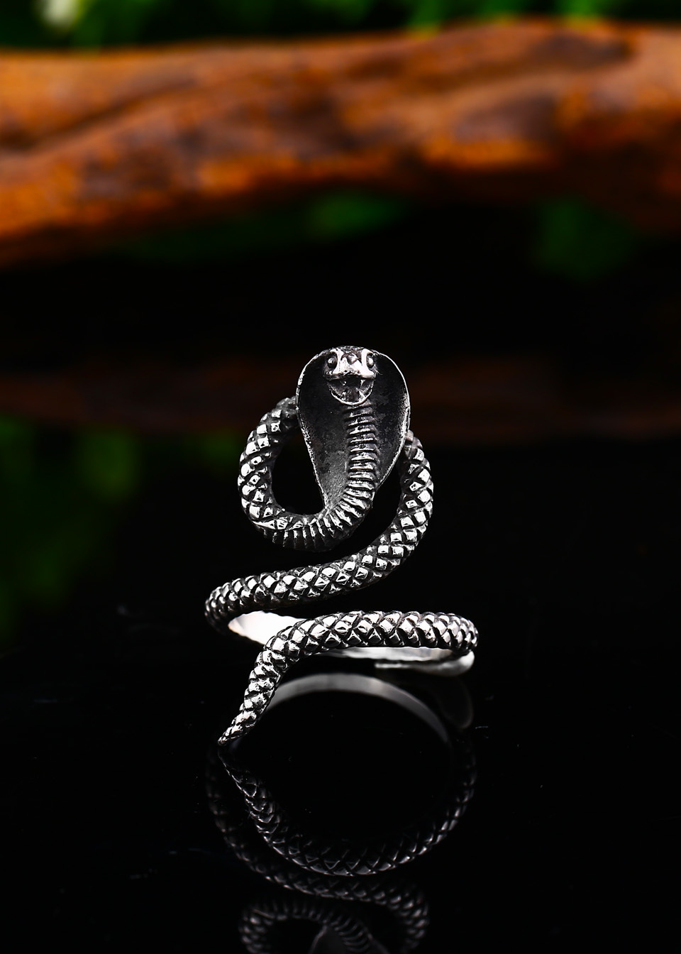 Prsten had kobra - ocelový (3)