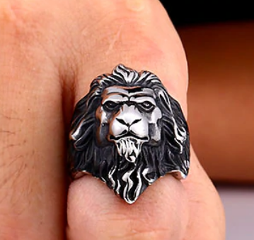 Prsten lev - ocelový