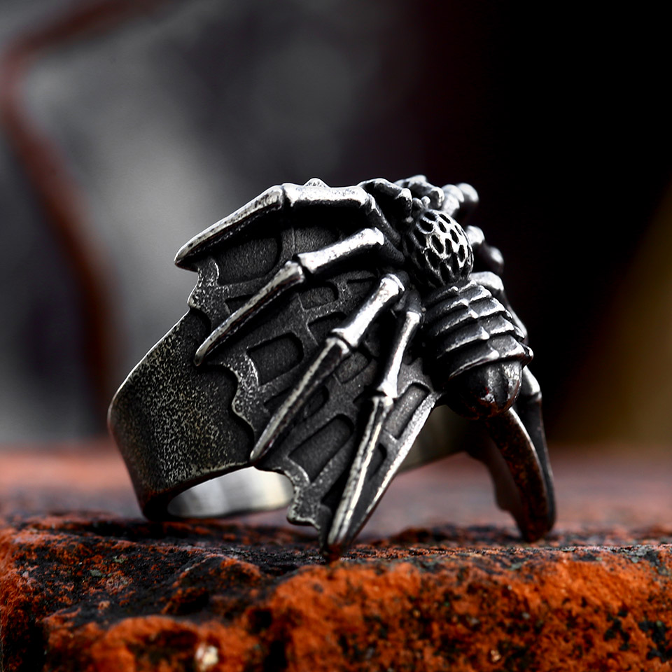 Prsten pavouk - ocelový 