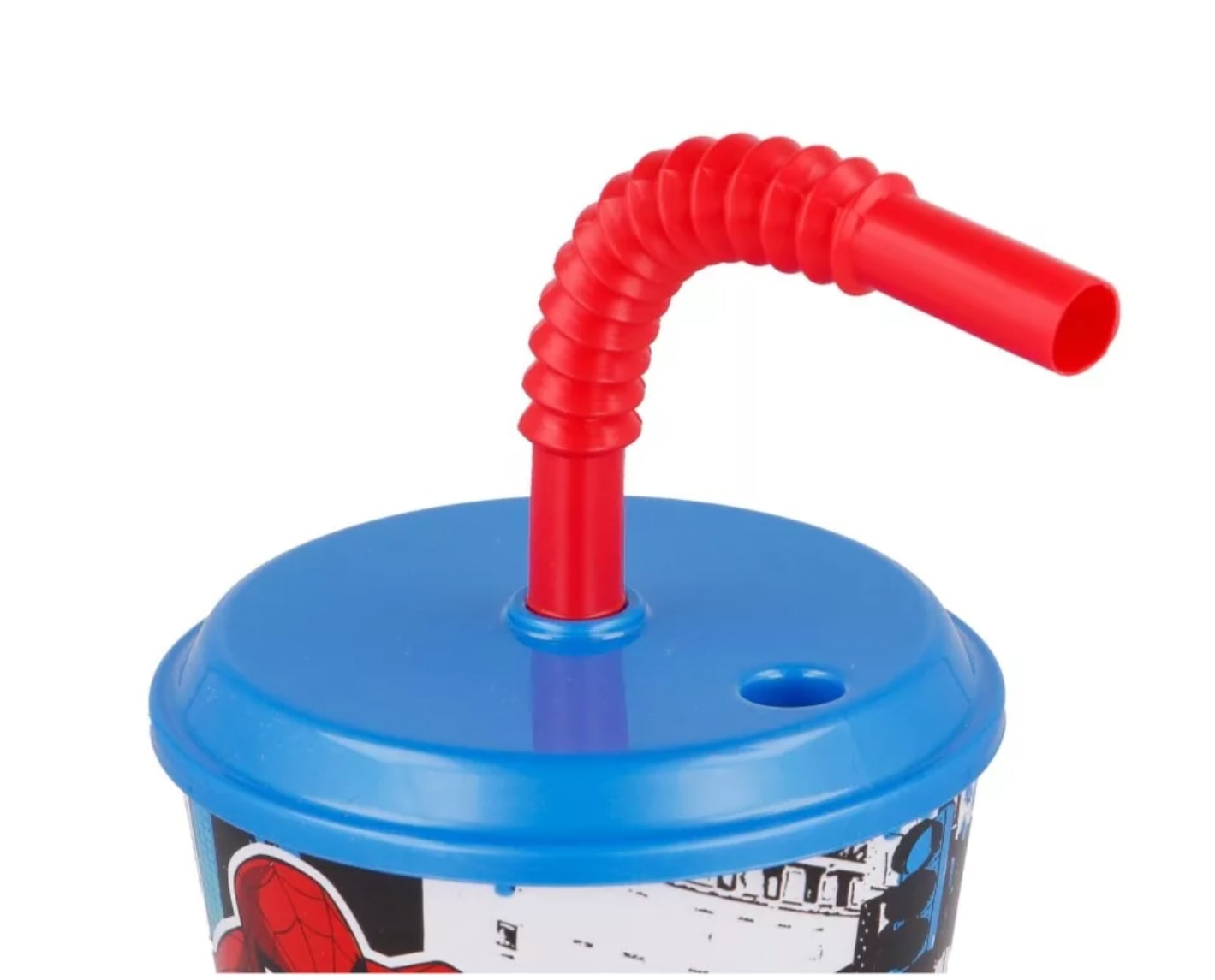 Plastový kelímek s brčkem Spider-Man - 430 ml