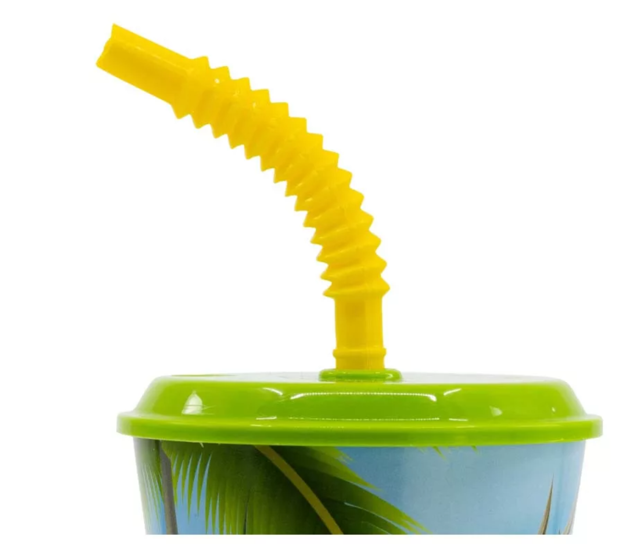 Plastový kelímek s brčkem dinosauři - 430 ml