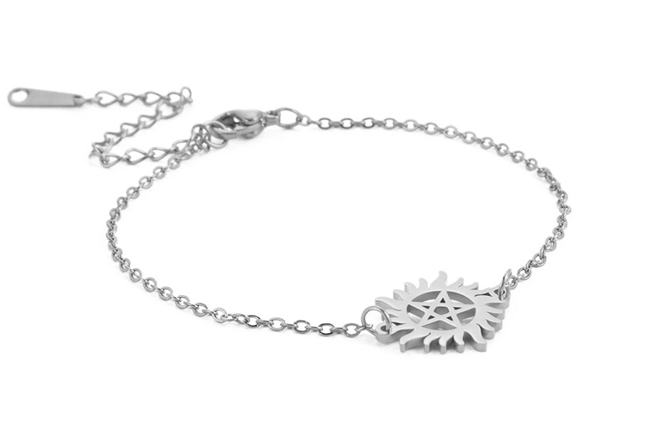 Náramek Supernatural (Lovci duchů) - pentagram (ocel)