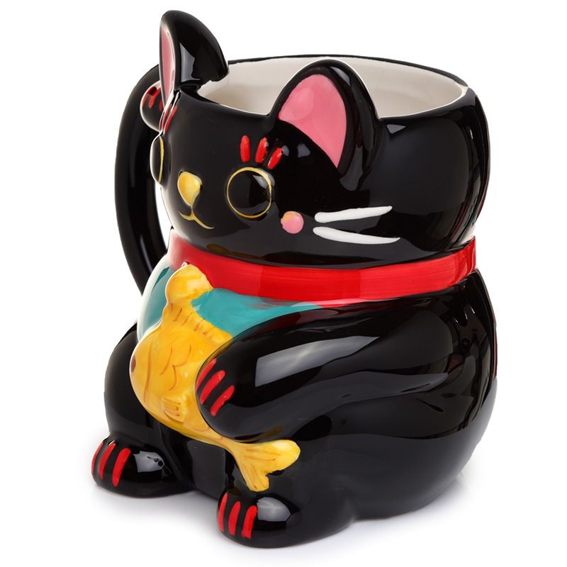 Hrnek kočka Maneki Neko pro štěstí 3D