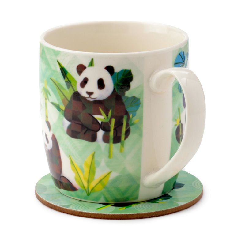 Hrnek panda s podtáckem