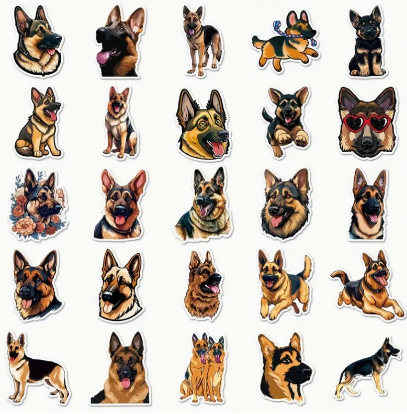 Set 50 samolepek německý ovčák