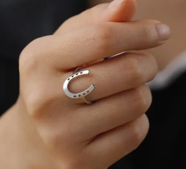 Prsten podkova - ocelový 