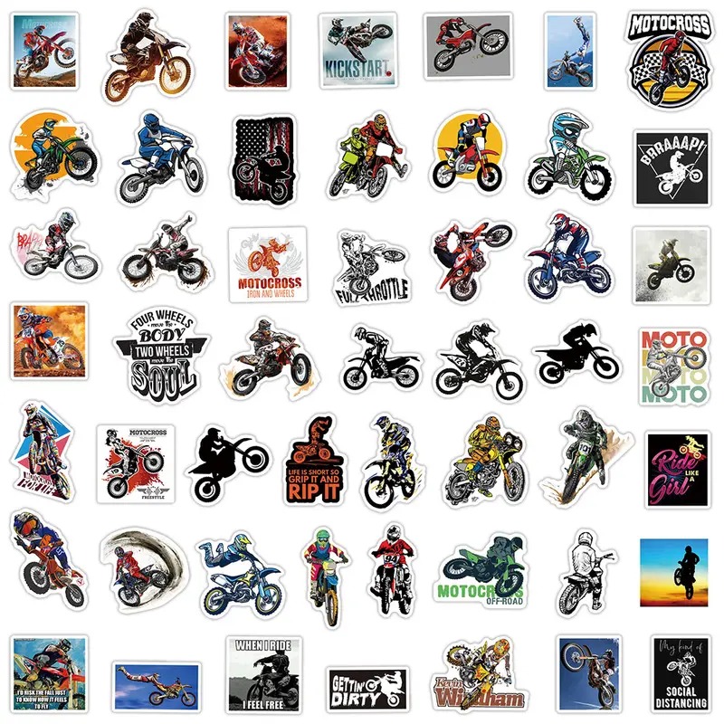Set 50 samolepek motokros