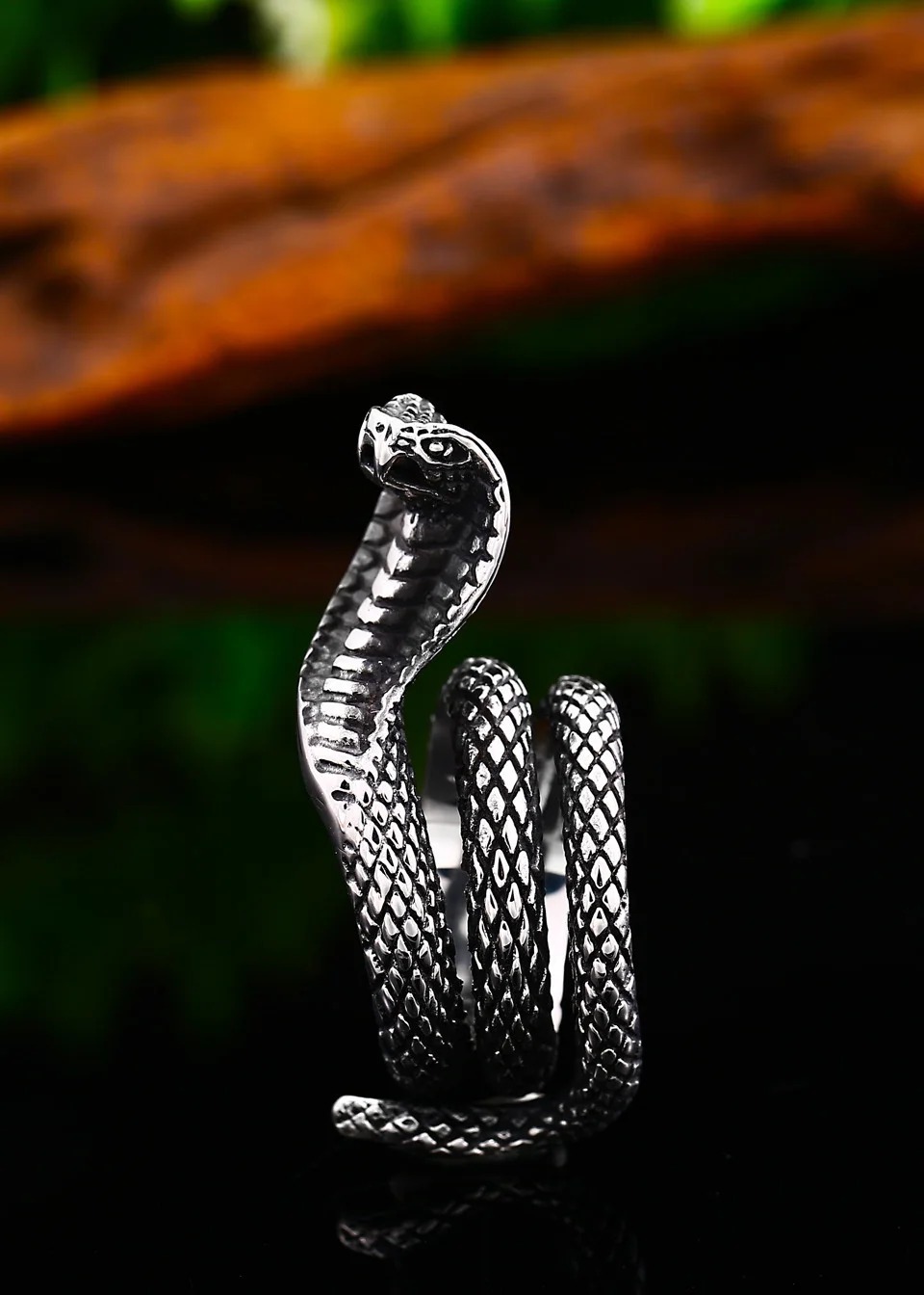 Prsten had kobra - ocelový (4)