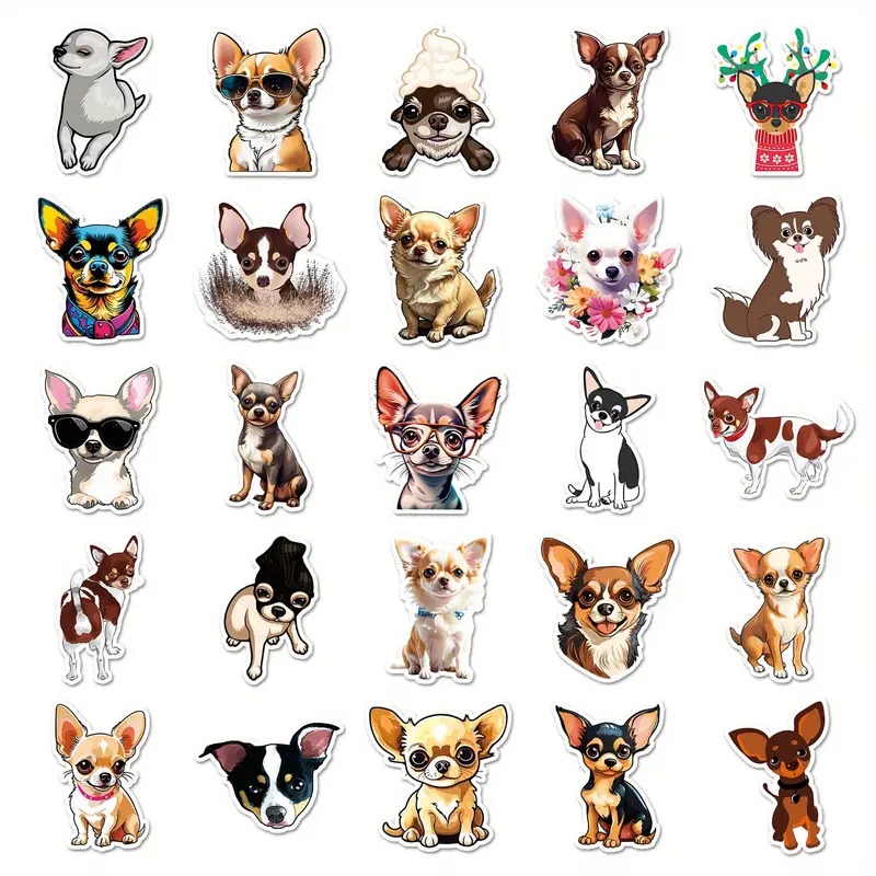 Set 50 samolepek čivava