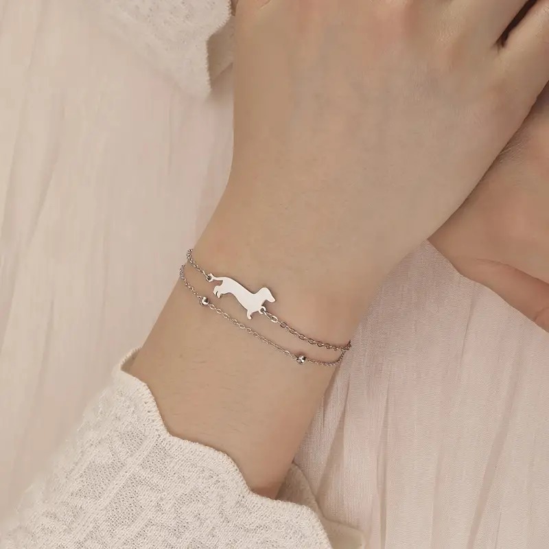 Náramek jezevčík (ocel) 2 - zl