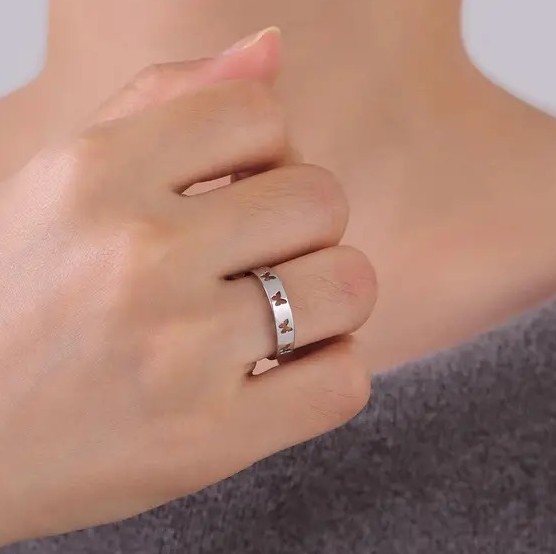 Prsten motýl (ocel) 5