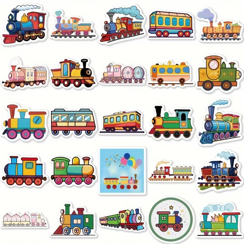 Set 50 samolepek vláček