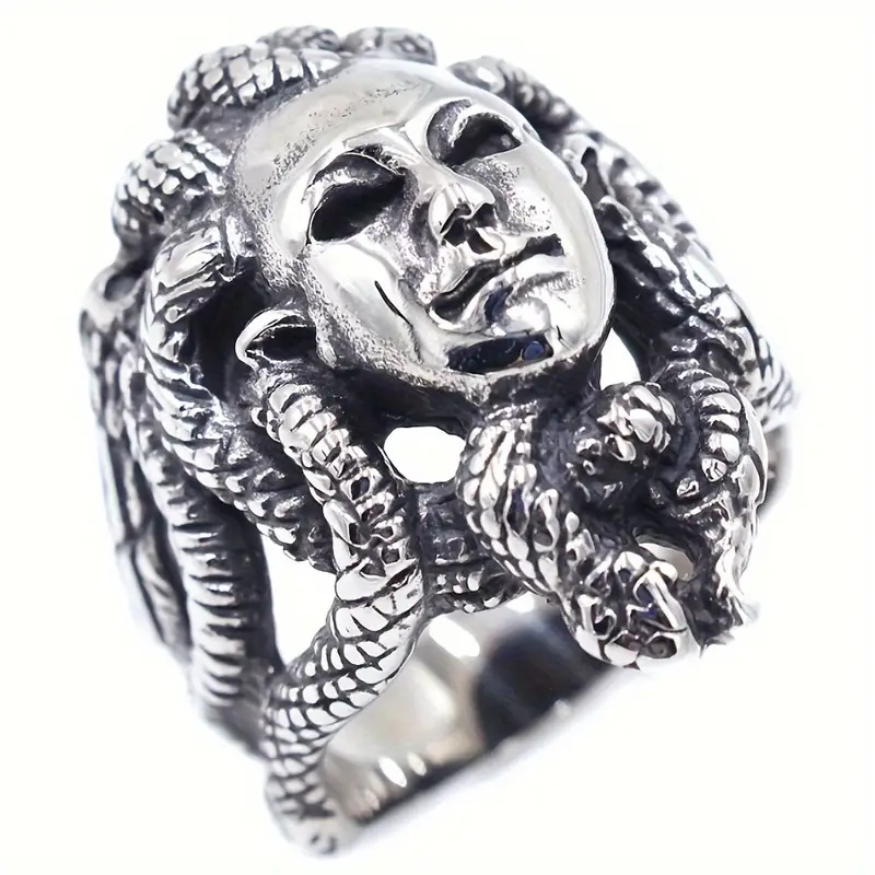 Prsten Medúza  - ocelový