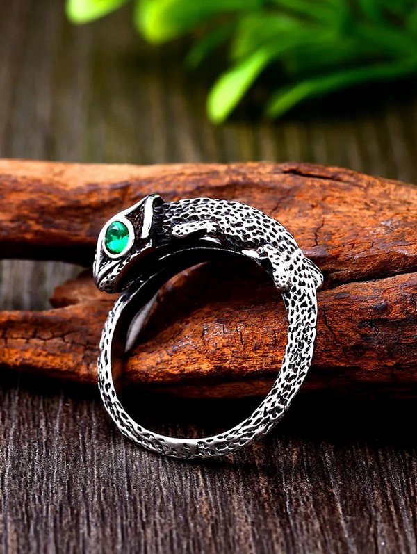 Prsten ještěrka (ocel) 2