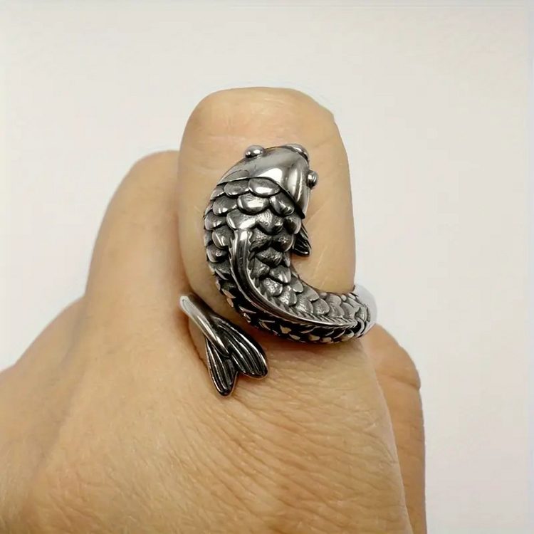 Prsten ryba - ocelový