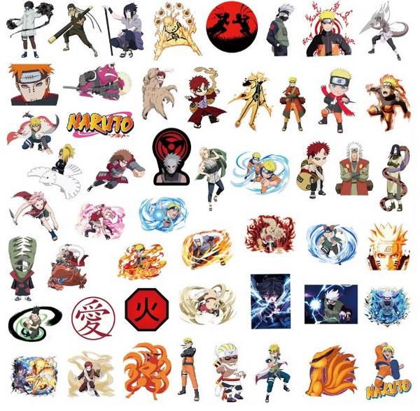 Set 100 samolepek Naruto (3)