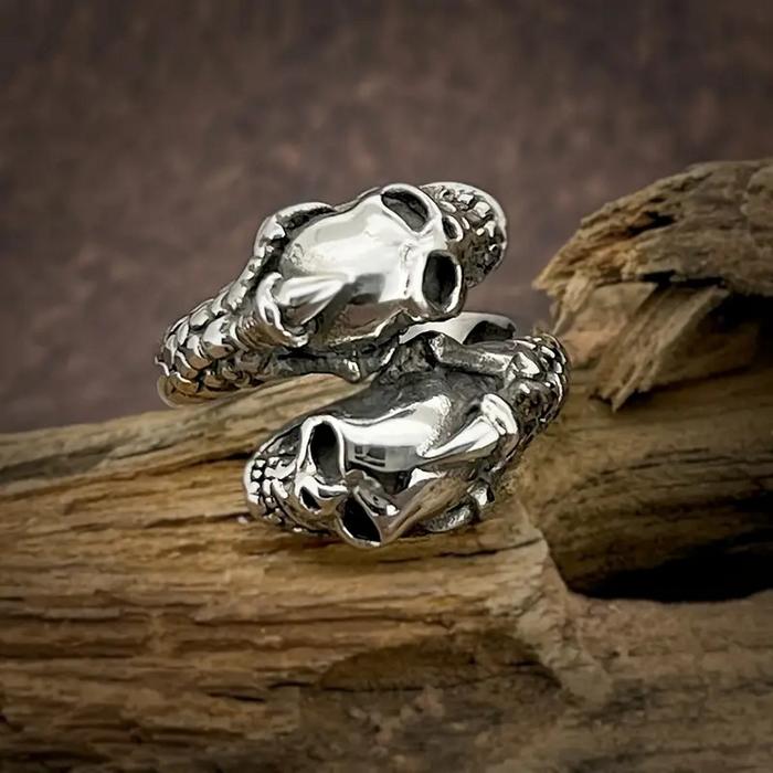 Prsten lebky - ocelový (7)