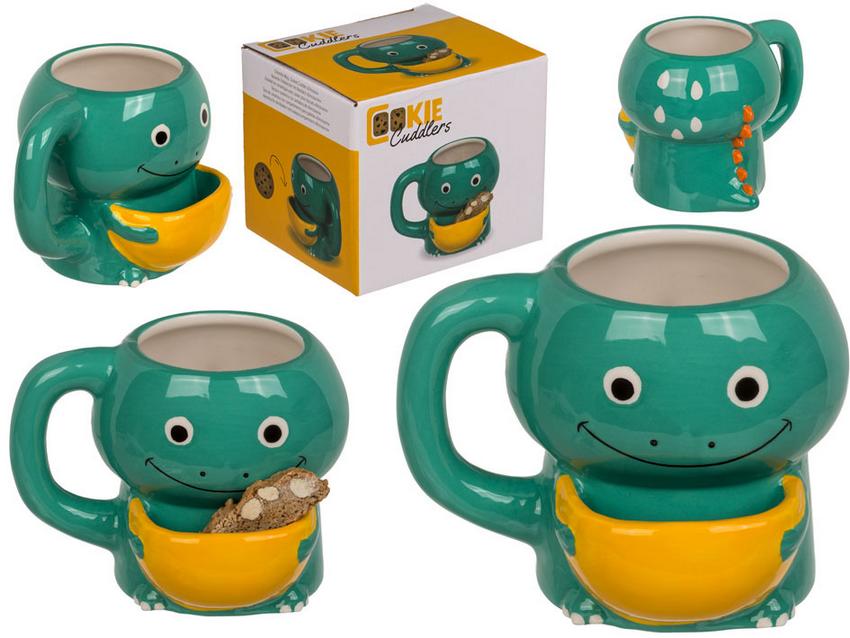 Hrnek dinosaurus s přihrádkou na sušenky