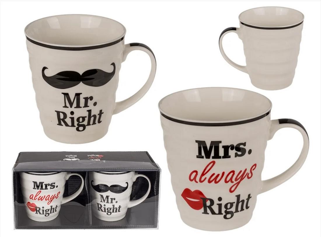 Hrnek Mr Right & Mrs Always Right - sada 2 kusů