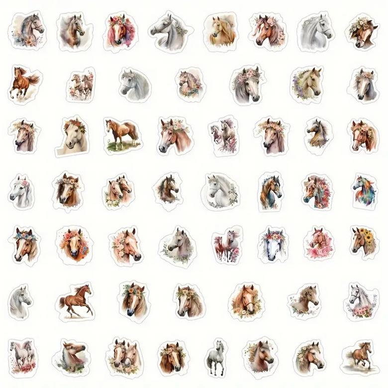 Set 53 samolepek kůň