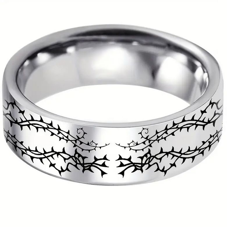 Prsten lebky - ocelový (14)