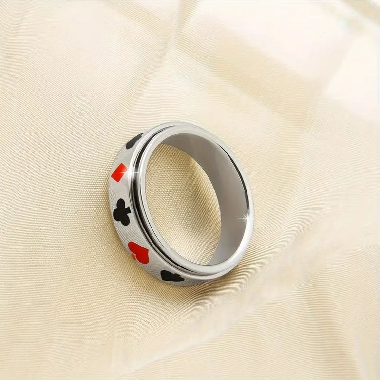 Prsten karta - ocelový (2)
