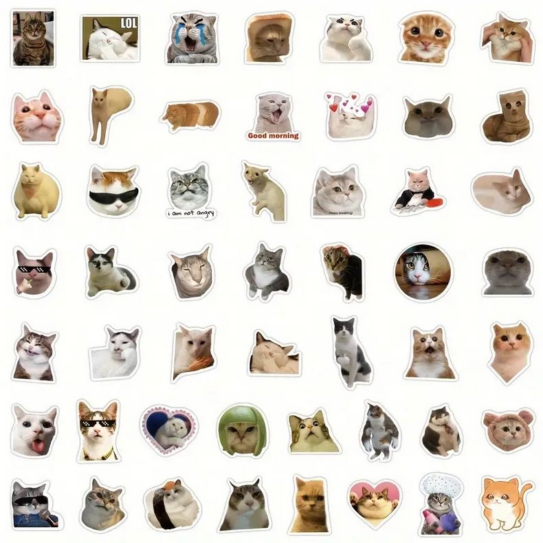 Set 100 samolepek kočka (2)