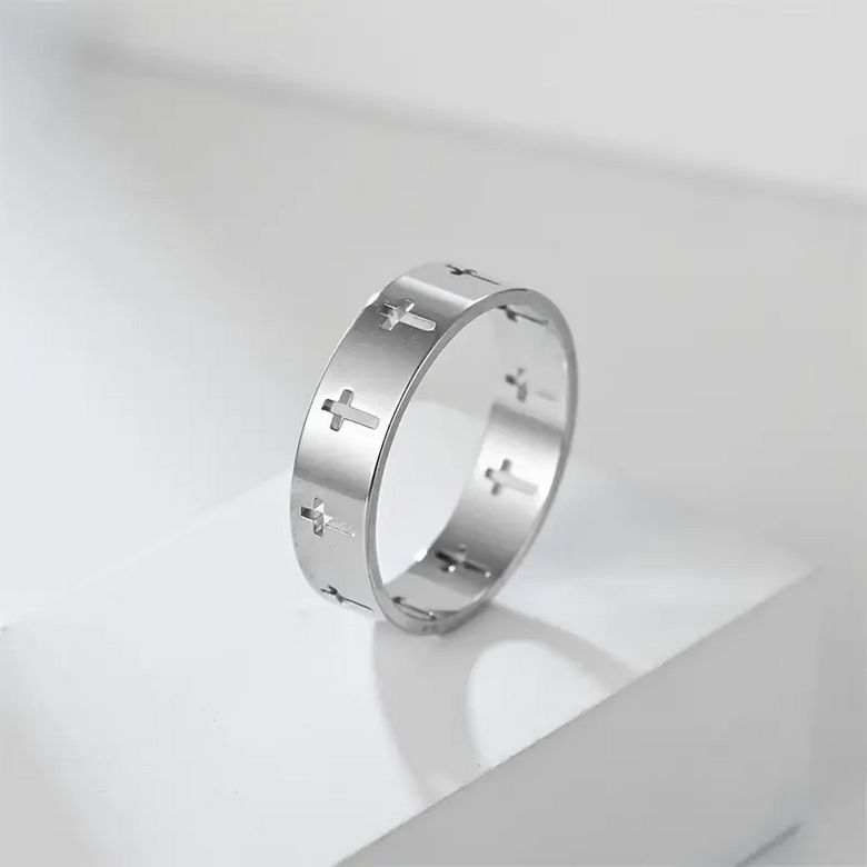 Prsten kříže (ocelový) 