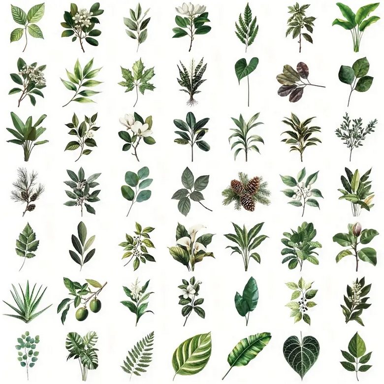 Set 50 samolepek list