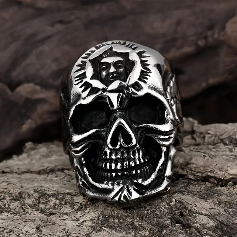 Prsten lebka - ocelový (18)