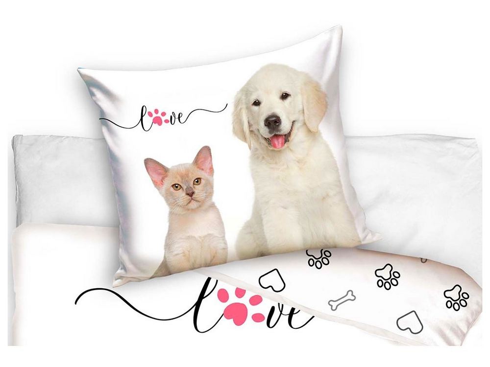 Povlečení štěňátko a koťátko