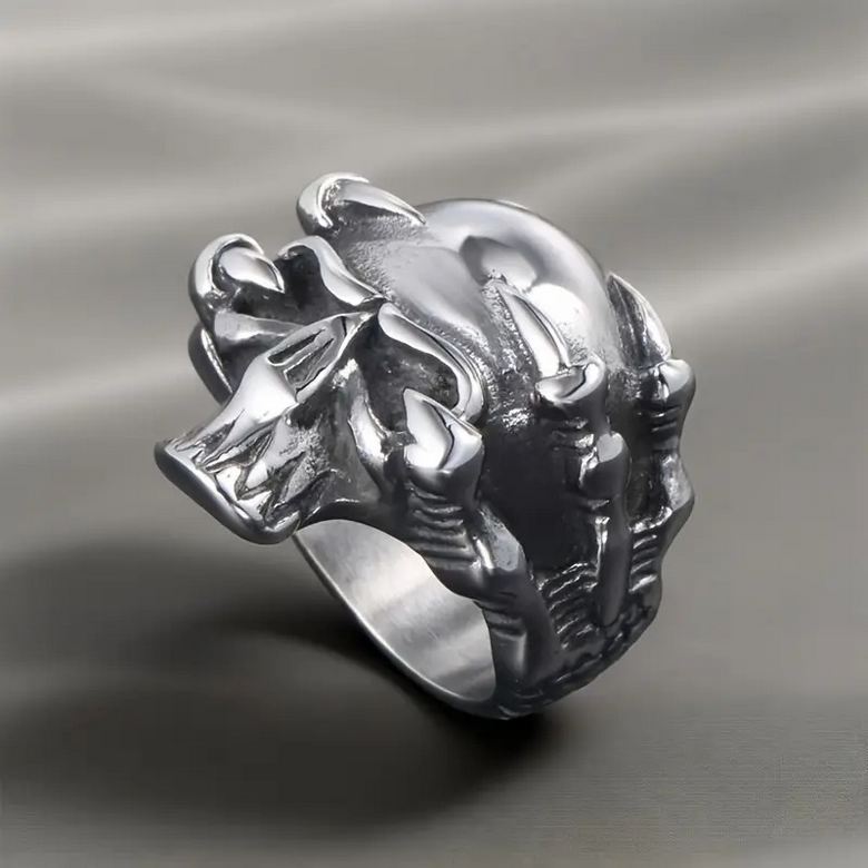 Prsten lebka - ocelový (20)