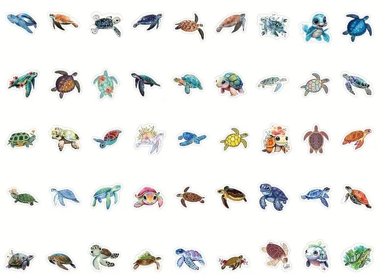 Samolepky želva - 103 ks