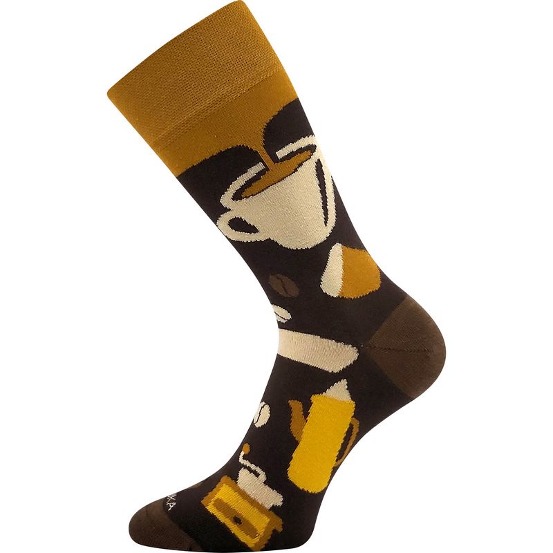 Ponožky káva v kelímku - vzor 4