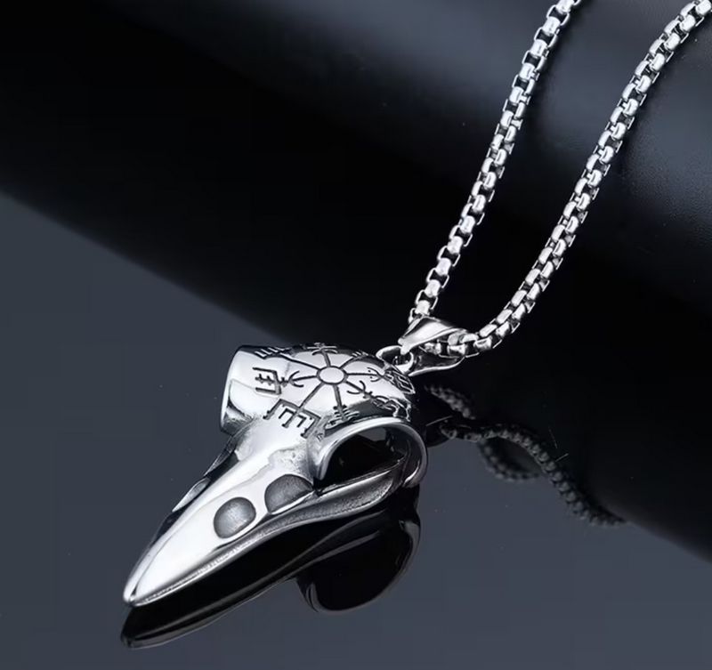 Řetízek Vegvísir - kompas (16) - ocelový