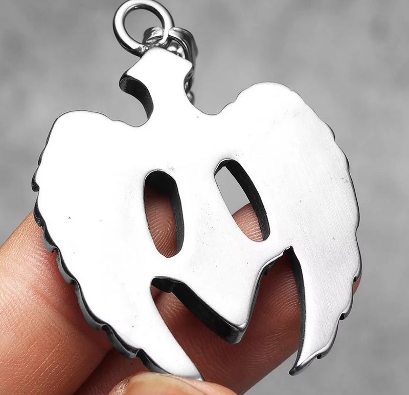 Řetízek kříž s křídly (ocel) bl