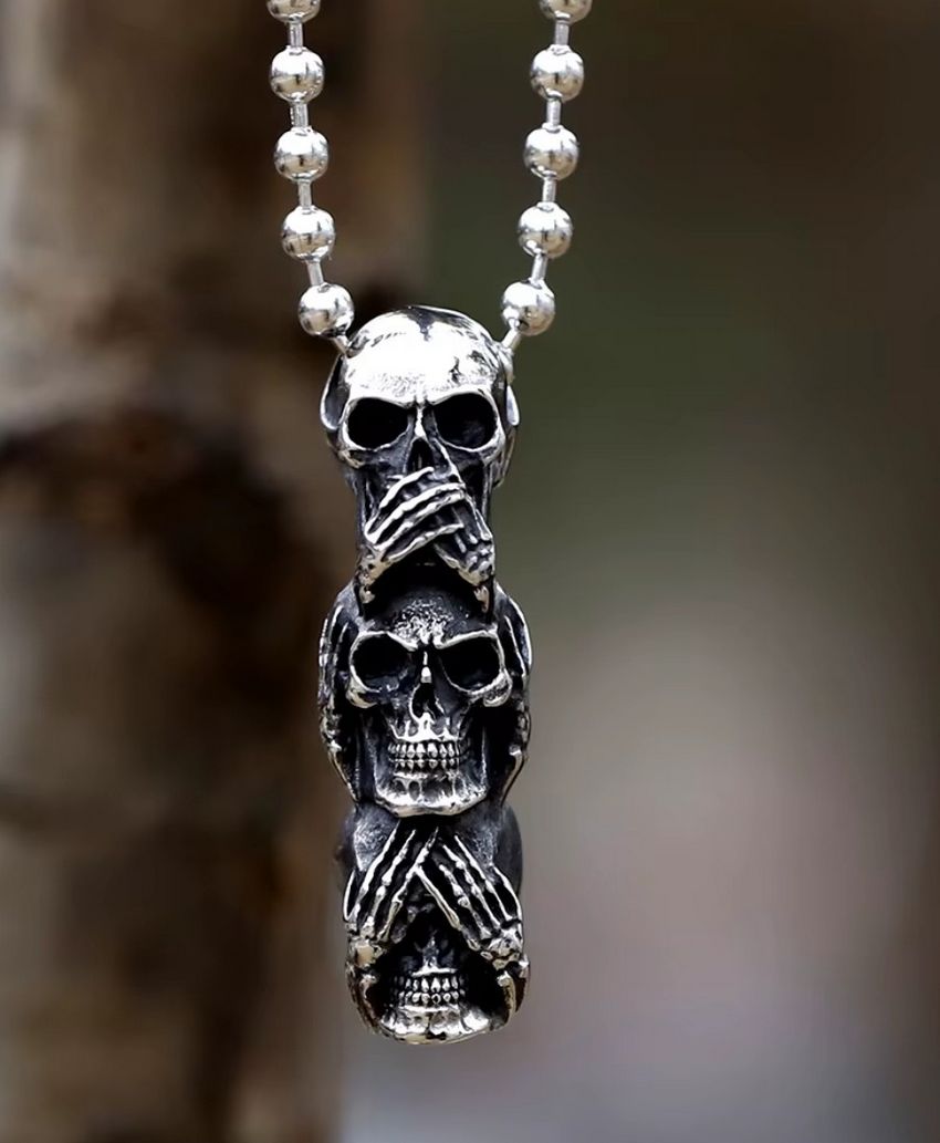 Řetízek lebky (ocelový) 3