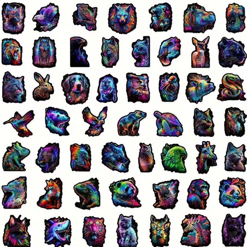 Set 50 samolepek zvířátka (7)