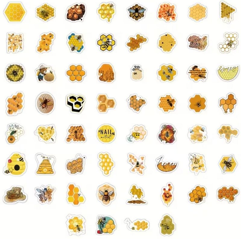 Set 60 samolepek včela
