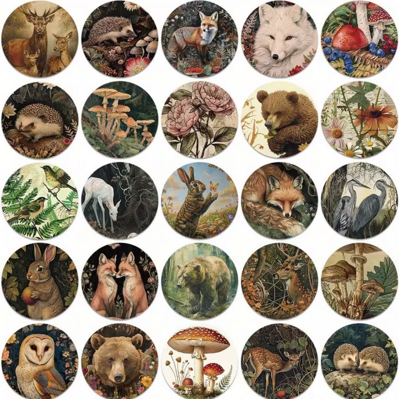 Set 50 samolepek zvířátka (9)