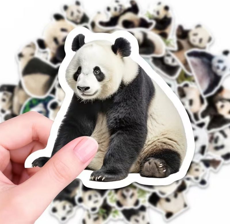Set 50 samolepek panda (8)