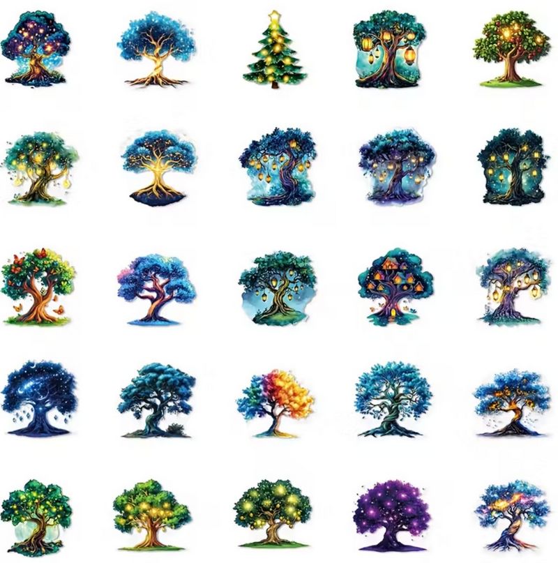 Set 50 samolepek strom (2)