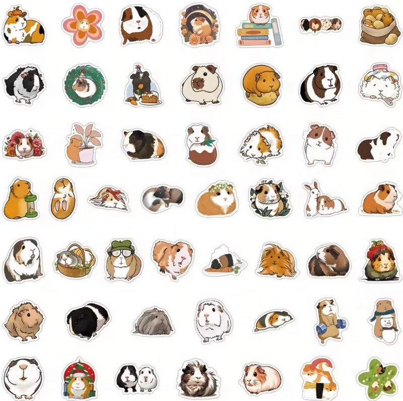 Set samolepek morče - 50 ks (2)