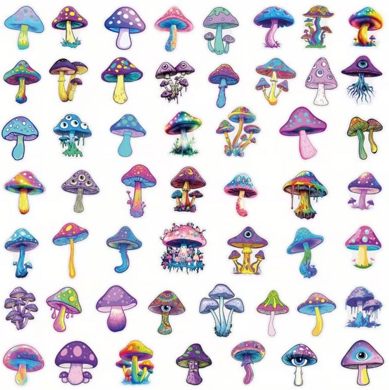 Set 50 samolepek houby (3)