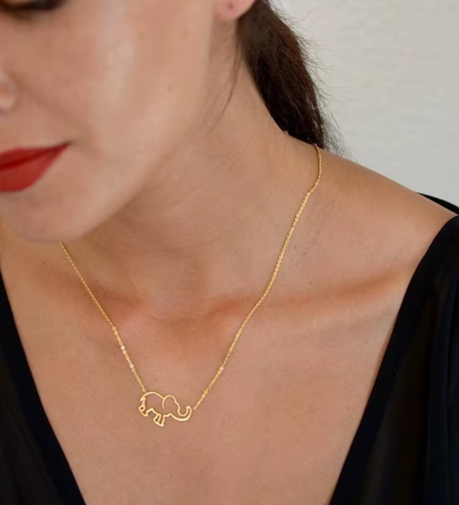 Řetízek slon (ocelový) 9 - zl