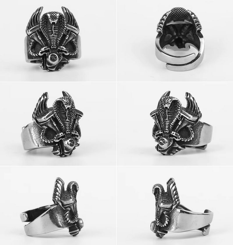 Prsten had kobra - ocelový (5)