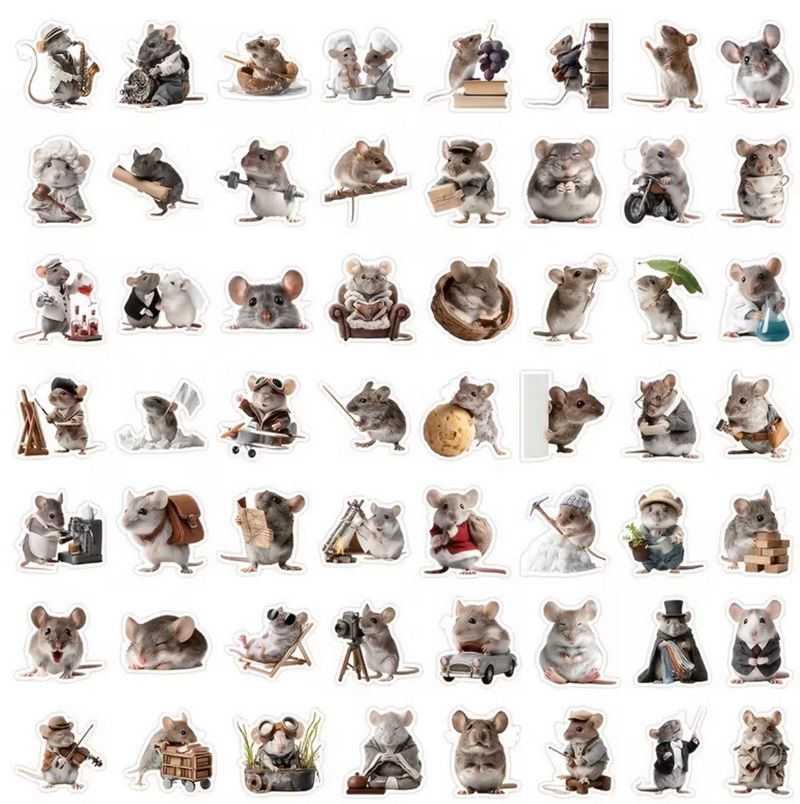 Set 56 samolepek myš